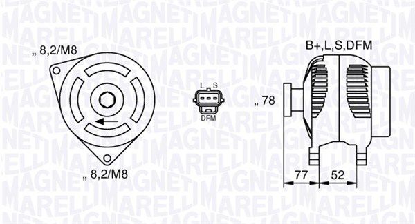 MAGNETI MARELLI Генератор 063377418010